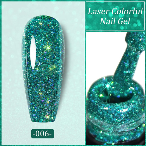 Esmalte De Uñas De Gel De Diamante Con Purpurina De 0.3 Fl O