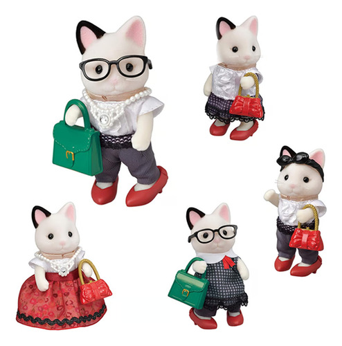 Sylvanian Families Calico Critters - Set Gata Tuxedo Fashion