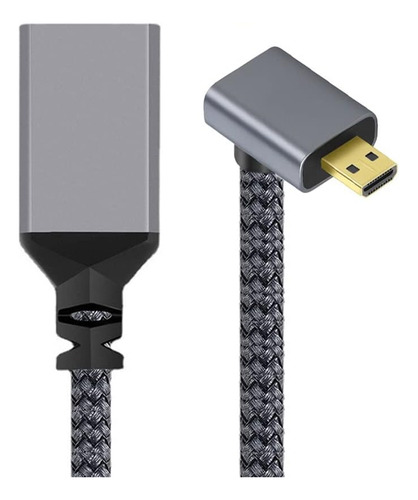 Cablecc 4k Tipo-d 90 Grados En Ángulo Hacia Abajo Micro Hdmi