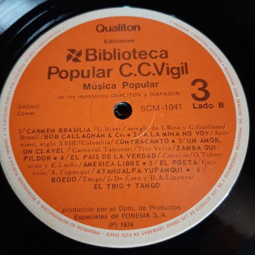 Sin Tapa Disco Musica Popular Biblioteca Vigil Disco 3 F0