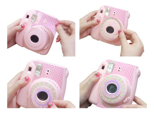 Stickers Para Cámara Instantánea Instax Mini 8/8+/9 Rosa