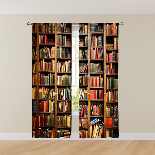 2 Cortinas Estampadas Para Estantería, Cortinas Sombreadas