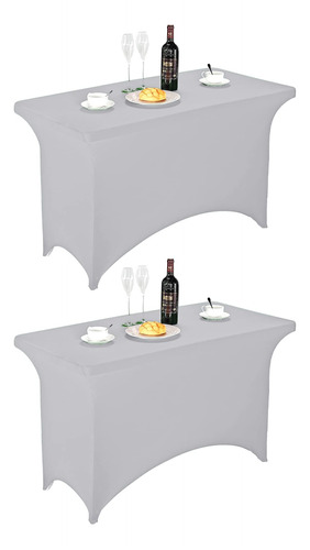 Mantel Elastano Ajuste Mesa Rectangular 120 Cm Para Eventos