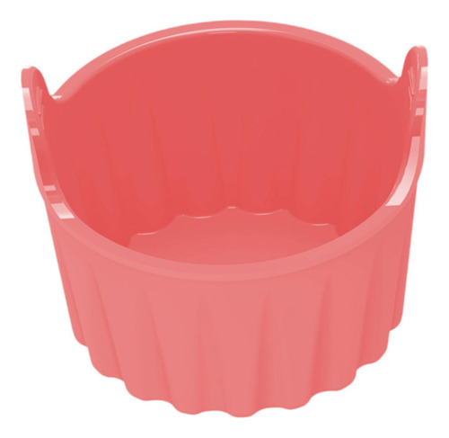 2 Taza Para Hornear De Silicona Para Freidora De Aire, Rosa