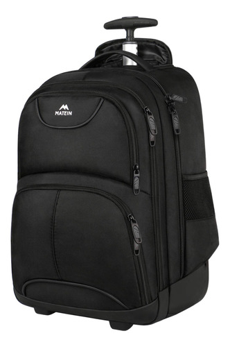 Mochila De Viaje Matein Impermeable Con Ruedas, Negro