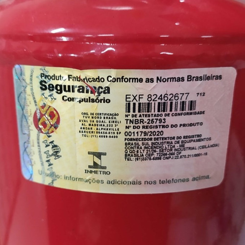 Imagem 4 de 5 de Extintor Abc Automotivo 1kg Gordinho/bujão Extang + Suporte