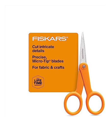 Tijeras Para Tela Fiskars Premier Con Mango Naranja Micro-ti