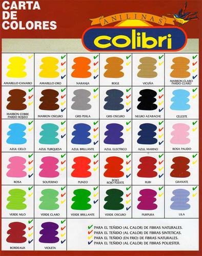Anilina En Frio Colibri X 20 Grs x unidad. Color A Eleccion