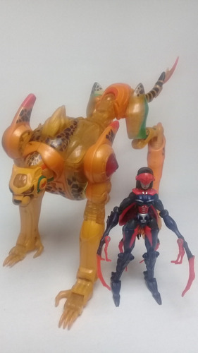 Transformers Beast War Cheetor Gigante Y Black Araña