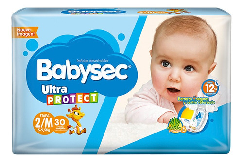 2 Pqt Pañales Babysec  Med 30u - Unidad a $800