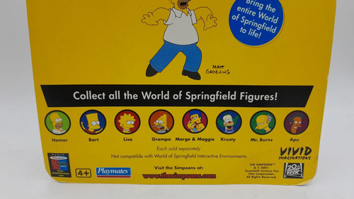 Figura Los Simpsons Abuelo Abraham Playmates Trujillo S (Usado)