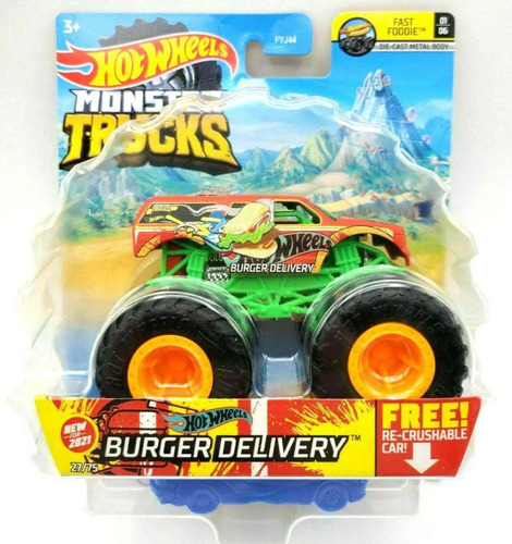 Monster Truck Vehiculo Modelo Burger Delivery 1/64