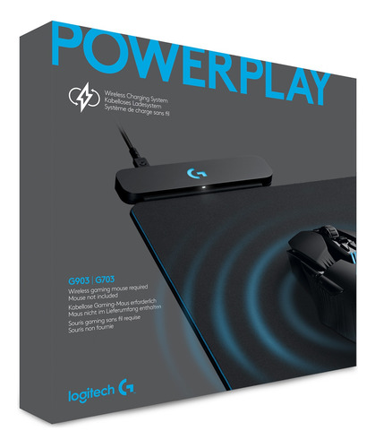 Powerplay Logitech, Mouse Pad Con Sistema Inalámbrico Negro