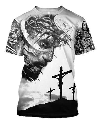 Cristiano Católico Jesús Verano Día De Pascua 3d Camiseta