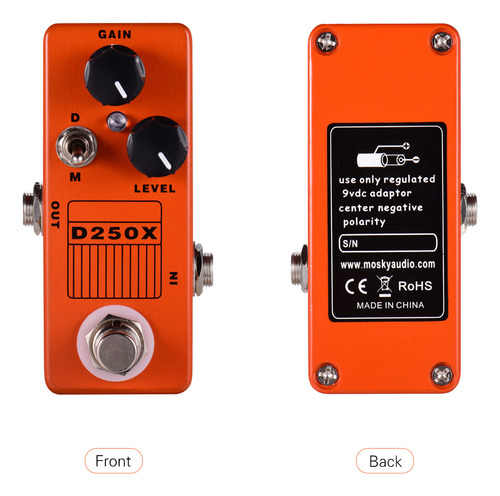 Guitarra Eléctrica Effect Pedal Shell Preamp Overdrive Bypas
