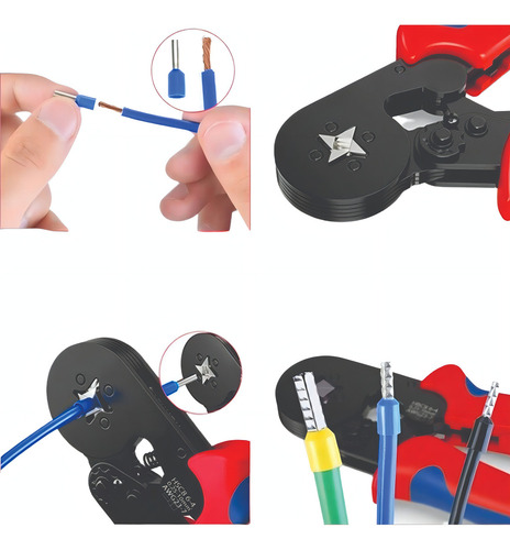Kit Crimpar Box Alicate E Terminais Ilhós Com 1200 Unidades