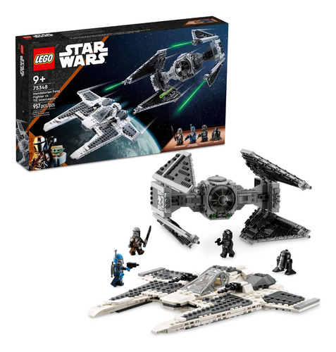 Kit Lego Star Wars Caza Colmillo Vs. Interceptor Tie 75348 957 Piezas 3+