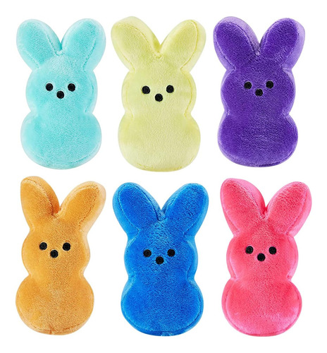 6pcs Muñeco De Pascua De Peluche Peeps Bunny