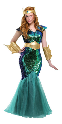 Disfraz De Sirena Talla 2x Para Mujer, Halloween