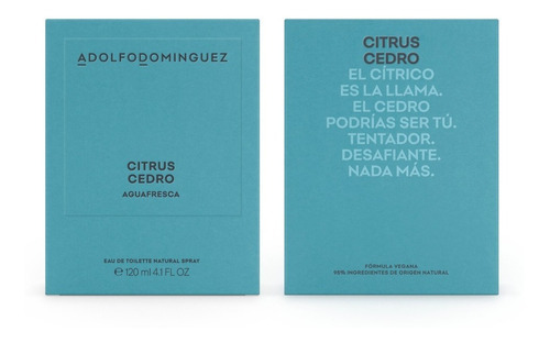 Perfume Hombre Adolfo Dominguez Af Citrus Cedro Edt 120 Ml