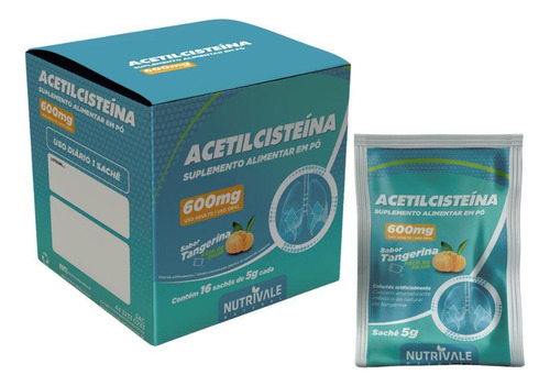 Acetilcisteína Em Pó 600mg 16 Sachês - Nutrivale