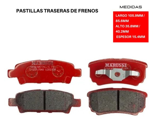 Pastilla De Freno Mitsubishi Outlander Xls 2.4 2005