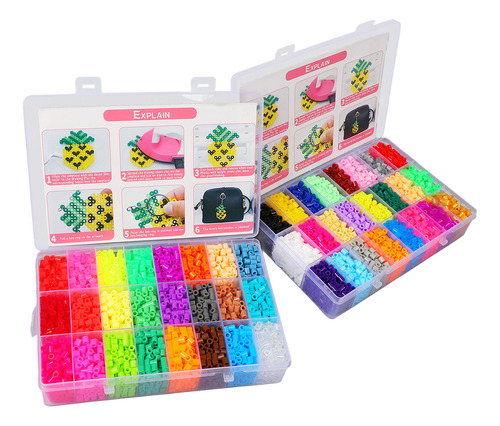 9600 Cuentas De Fusible De 48 Colores De 5 Mm Para Manualida