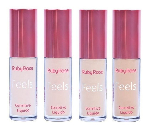 Corrector Liquido Feels De Alta Cobertura Con Aplicador 6ml