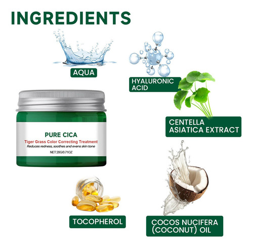 Hd Crema Facial Reparadora Roja G Centella Asiatica,