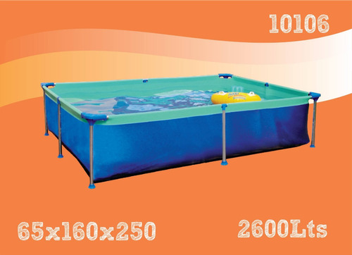 Pileta De Lona Olimpia Linea Azul Mediana 1.60m X 2.50m