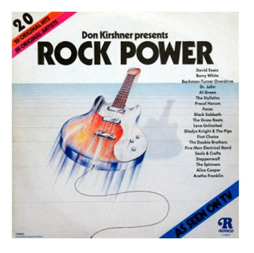 Lp Rock Power - 20 Original Hits 20 Original Artists Warner