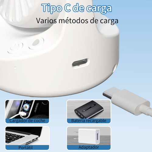 Ventilador Humidificado Portátil Recargable De Escritorio