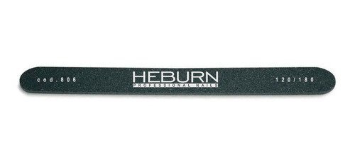 Lima Lavable Negra Recta Uñas Esculpidas 120/180 Heburn