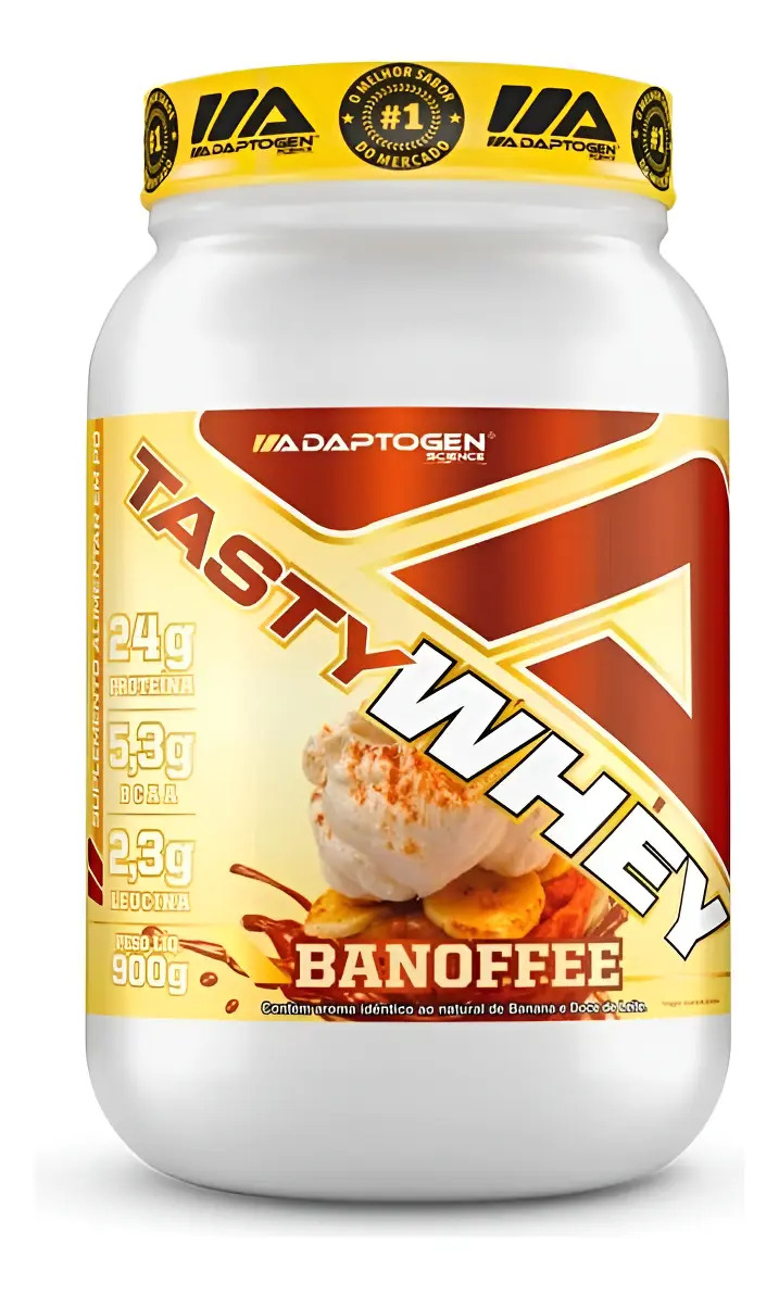 Tasty Whey Gourmet 900g - Adaptogen Science Em Pó Sabor Banoffe
