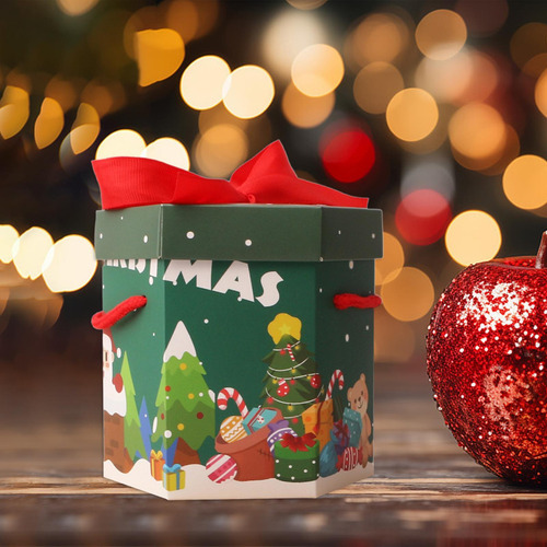 5 Caja De Regalo De Navidad, Contenedor De Dulces Para Las