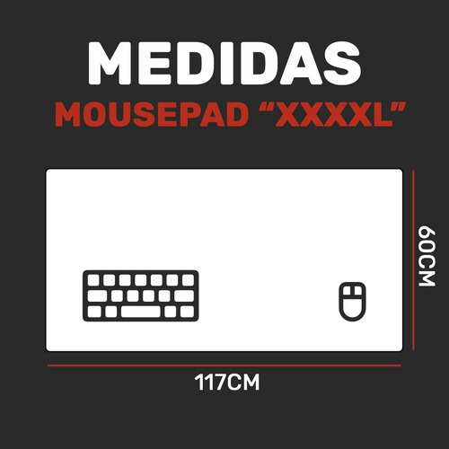 Imagen 2 de 6 de Mousepad Xxxxl (117x60cm) Textura Cod:019