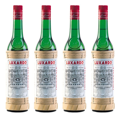 Pack De 4 Licor Luxardo Maraschino Cerezas 700 Ml