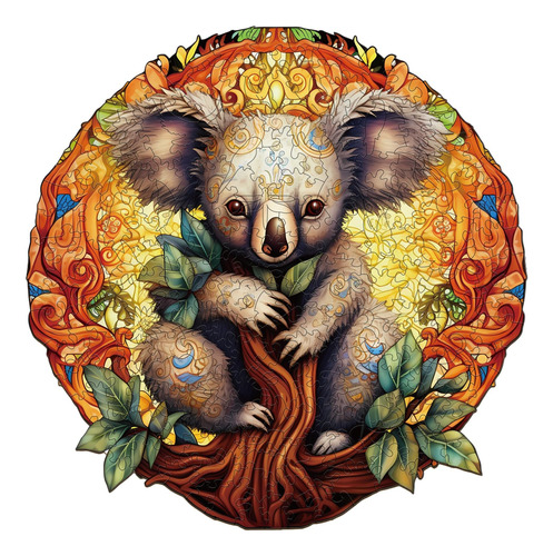 Blumuze Mandala Koala - Rompecabezas De Madera Para Adultos,