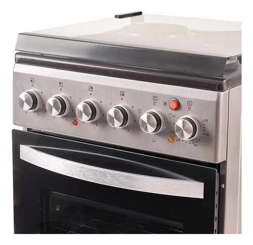 Cocina Eléctrica Vitta Símil Acero 50cm Grill Puerta c/Visor