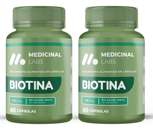 Biotina - 60 Caps Medicinal Labs Sem Sabor