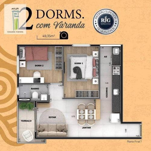 Imagem 2 de 16 de Apartamento Com 2 Dormitórios À Venda, 48 M² Por R$ 345.000,00 - Vila Paulicéia - São Paulo/sp - Ap1657