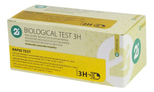 Teste Indicador Biológico Autoclave Vapor 3 Horas - 50 Unds