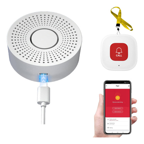 Wifi Smart Caregiver Localizador Boton De Llamada Inalambric