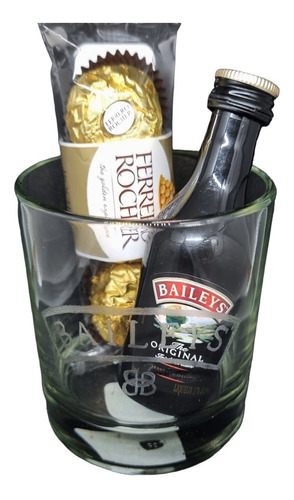 Kit Licor Baileys 50ml + Vaso + Chocolates