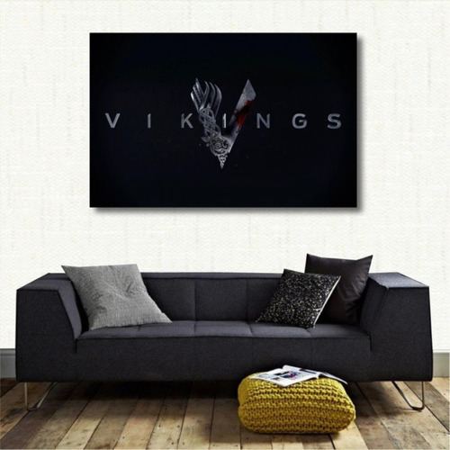 Quadro Decorativo Vikings - Séries - Tela Em Tecido