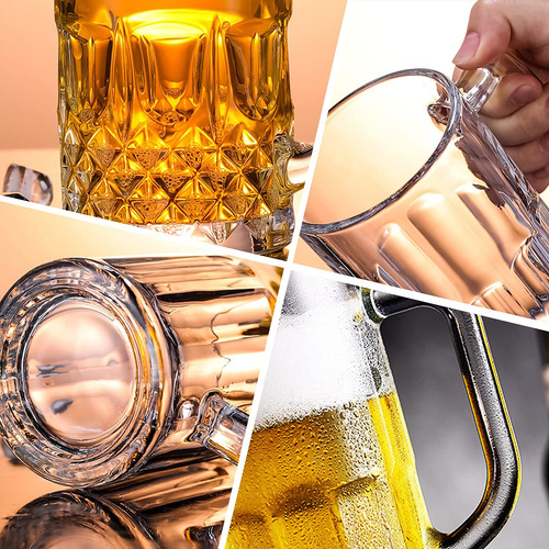 Pack De 2 Tazas De Cerveza 946 Ml Altas Y Resistentes