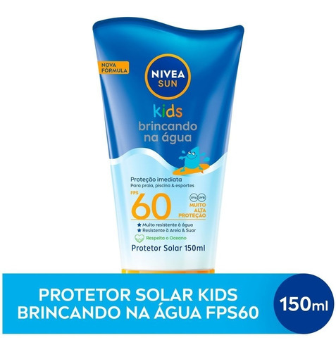 Protetor Solar Nivea Sun Kids Brincando Na Água Fps60 150ml