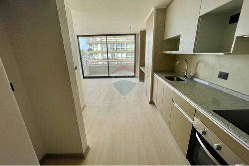 Estudio Nuevo Con Amplio Balcón En Ñuñoa, Piso 4