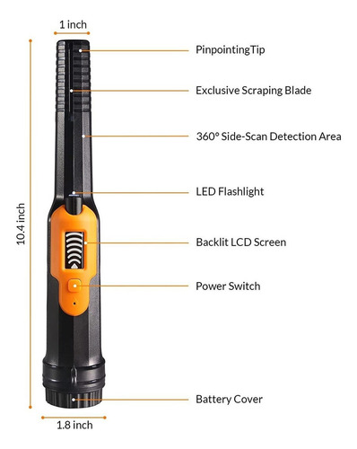 Detector De Metales Pinpointer Pin Pointer Wand .