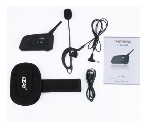Imagem 4 de 10 de Kit 2 Comunicador Árbitro Juiz Futebol 1200mt Cor Preto